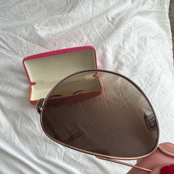 Aviator Sunglasses with Brown Lenses